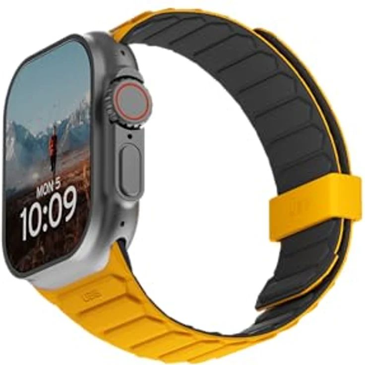 URBAN ARMOR GEAR UAG Pathfinder Silikonarmband, wendbar und magnetisch, kompatibel mit Apple Watch 49/46/45/44/42/41/40 mm, für Serie Ultra 2/Ultra/4–10/SE 2/SE, antimikrobiell, wasser- und schweißresistent – Bild 4