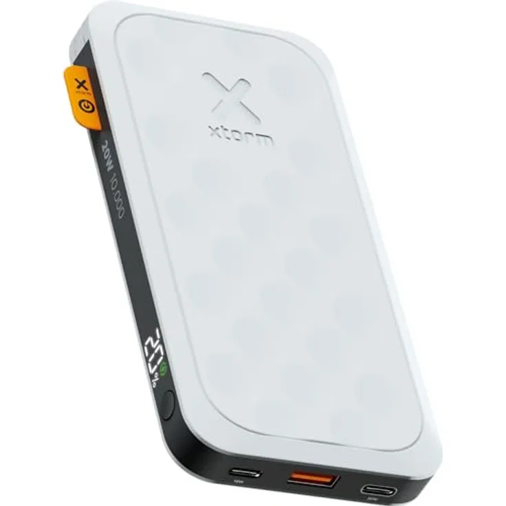 Xtorm Fuel Series 5 20W Powerbank, 10.000mAh, 2 x USB-C / 1 x USB-A, Flugzeugfest, Geeignet für Samsung und iPhone, Dusk White