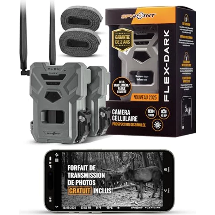 Spypoint FLEX-DARK, Wildkamera Twin Pack mit 40 MP Auflösung, 1080p Full HD Video und 30 m Reichweite – Bild 1