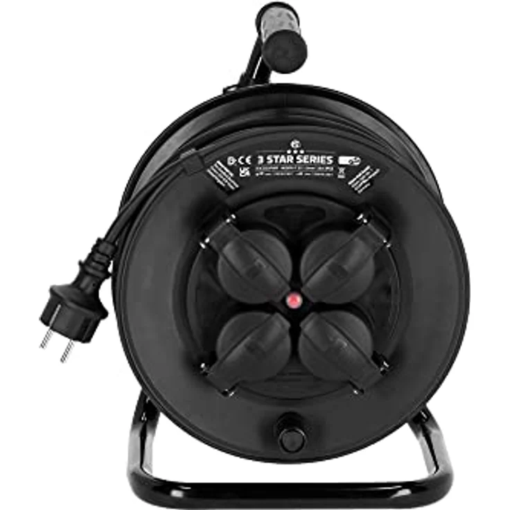 Adam Hall Cables 3 STAR - Strom Kabeltrommel 4 x Schuko IP44 H05RR-F, 25 m – Bild 2