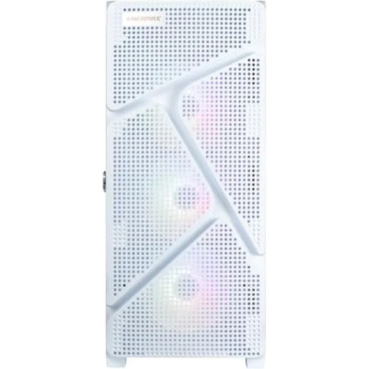 Enermax MarbleShell MS31 ARGB, weißes Tempered Glass Midi-Tower PC-Gehäuse mit 4x PWM 120mm ARGB-Lüftern und USB 3.2 Typ C – Bild 3