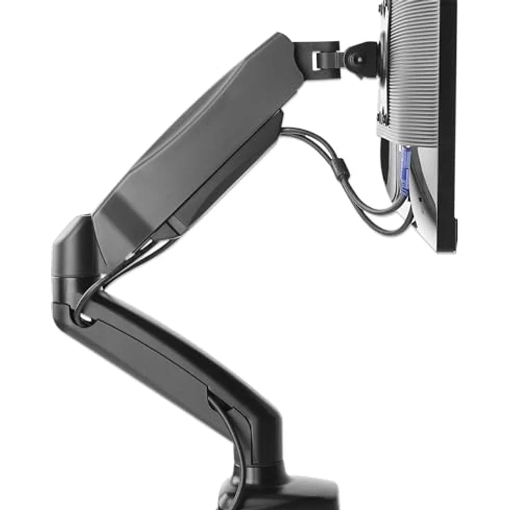 Manhattan 462495 Monitor-Tischhalterung, höhenverstellbar für 17-32 Zoll Monitore, Schwarz, vollbeweglich – Bild 6