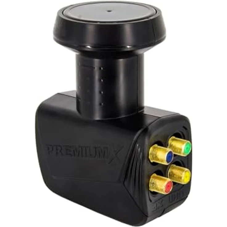 PremiumX Quad LNB SAT Direktanschluss 4 Teilnehmer Satellit TV Signalumsetzer DVB-S2 HD 4K 8X F-Stecker – Bild 2