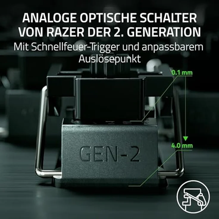 RAZER Huntsman V3 Pro Mini, Gaming Tastatur, 60% kompakt, Opto-Mechanical mit Razer Analog Optical Switches, kabelgebunden, farbe: Weiß – Bild 3