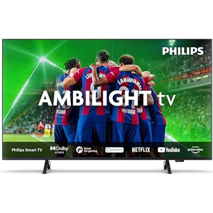 Philips Ambilight 55PUS8309 4K LED Smart TV - 55-Zoll Display mit pixel-präziser Ultra HD, Titan OS Plattform und Dolby Atmos-Klang - Matt Schwarz