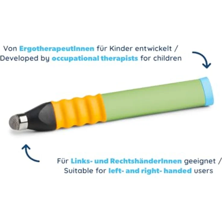 Edurino Ergonomischer Eingabestift, 3-Kanten-Stift aus Kunststoff, Grün, universal einsetzbar – Bild 2