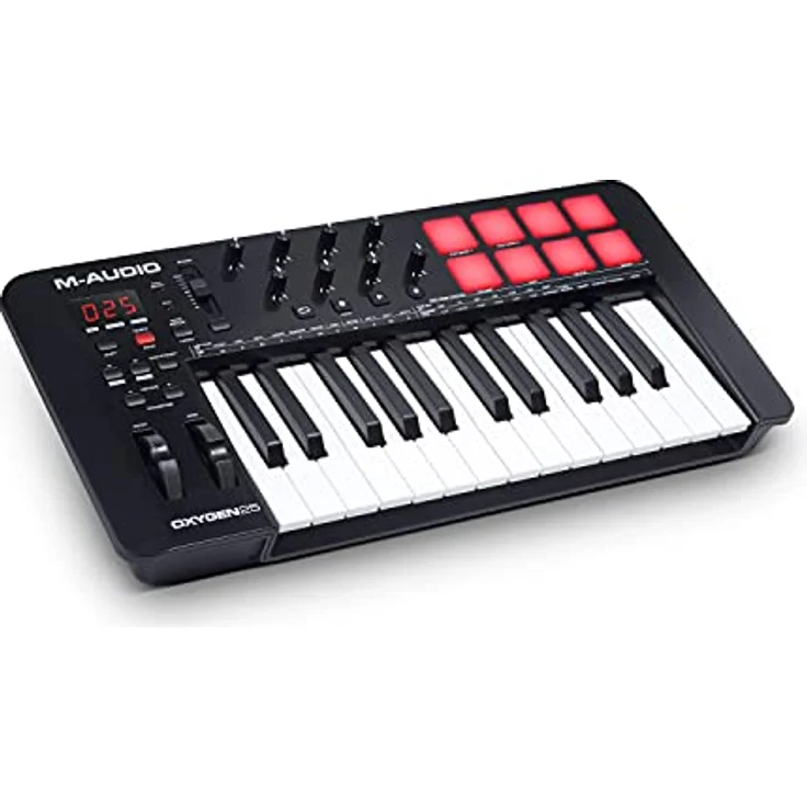 M-Audio Oxygen 25 V – 25-Tasten USB MIDI Keyboard Controller mit Beat Pads, Smart Chord & Scale Modi, Arpeggiator und Softwarepaket inklusive – Bild 1