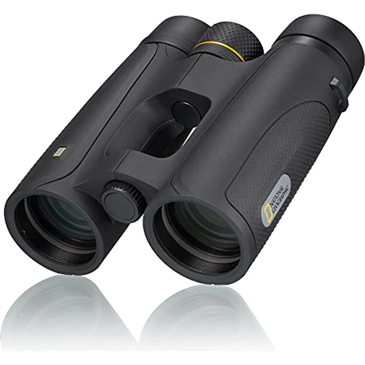 National Geographic Fernglas Luchs 10x42, wasserdicht, 10x Vergrößerung, 42mm Objektiv, BaK-4 Glas, Mehrschichtvergütung, Twist-up-Augenmuscheln