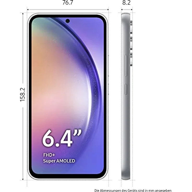 Samsung Galaxy A54 5G, Android Smartphone, 6,4 Zoll Dynamic AMOLED Display, 5.000 mAh Akku, 128 GB/8 GB RAM Handy in Awesome White inkl. 30 Monate Herstellergarantie  – Bild 3