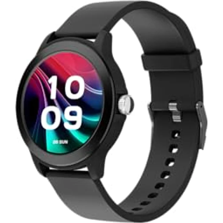 SPC Smartee Duo Vivo 2 - Smartwatch mit 1,32“ AMOLED-Display, Bluetooth-Anrufen, 100 Sportarten, IP68, 8 Tage Akkulaufzeit, 2 Armbänder in Schwarz, App-Steuerung für Android/iOS – Bild 4