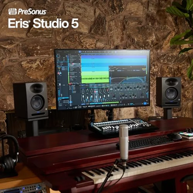 PreSonus Eris Studio 5, Aktiv-Studiomonitor mit 5,25" Tieftöner, präziser Klang, ideal für Homerecording und DJ, 48 Hz – 20 kHz Frequenzumfang – Bild 4