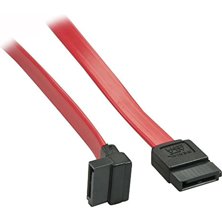 Lindy - SATA-Kabel - Serial ATA 150/300/600 - SATA bis SATA gewinkelt - 50 cm - Rot - Preisvergleich – Bild 2