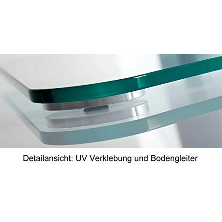 VCM TV-Standfuß Tischfuß TV Fernseh Aufsatz Fuß Erhöhung schwenkbar drehbar schwarzglas-Mattglas ''Windoxa Mini'' – Bild 4