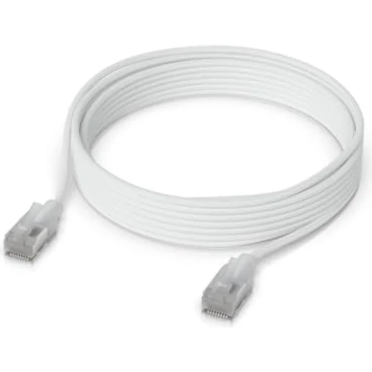 Ubiquiti UniFi UACC-Cable-Patch-EL-C6A-3M-W, Cat.6a Premium-Patchkabel, 3m, geschirmt, weiß, für 10 GbE-Netzwerke mit PoE-Unterstützung