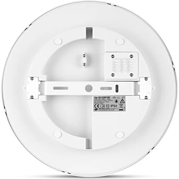 REV SENSO Deckenlampe, LED Deckenleuchte mit 360° Bewegungssensor, Ø 29, H:7 cm, 24W. Lampe 2160lm, IP54, weiss – Bild 4