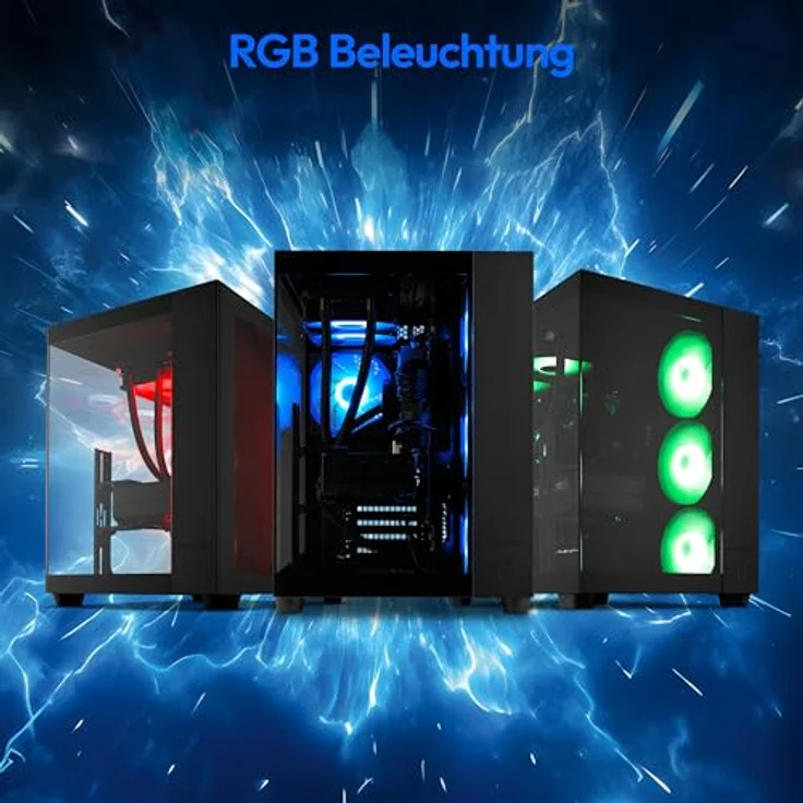 ERAZER Tank X15 High-End Gaming PC, Ryzen 7 7800X3D, GeForce RTX 5070 12 GB GDDR7, 32GB DDR5 RAM, 2TB SSD, Wasserkühlung, Windows 11 Home – Bild 4
