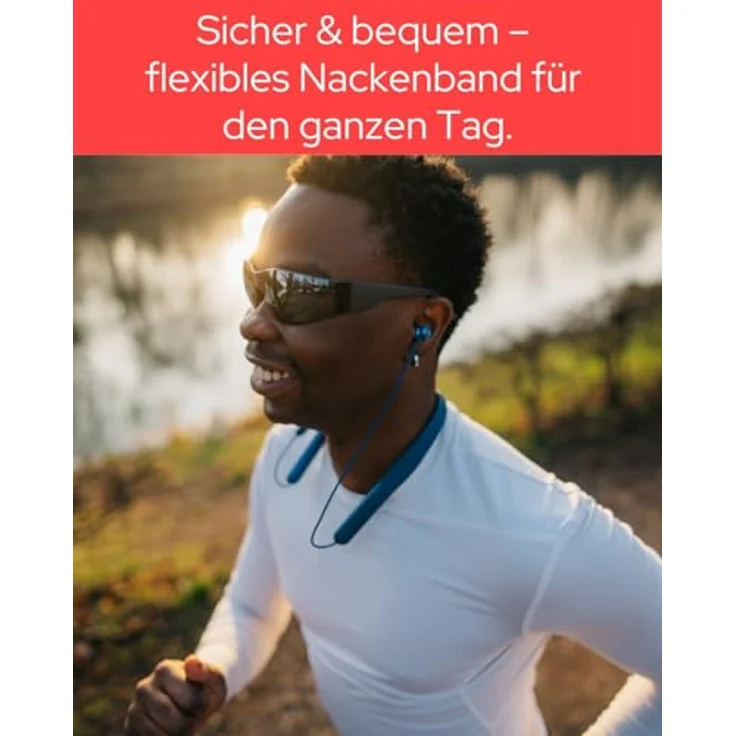 Verbatim TruSound Pro, Kabellose Nackenband-Kopfhörer mit 110 Stunden Akkulaufzeit, Bluetooth 5.4 und ENC-Anrufklarheit, Blau – Bild 5