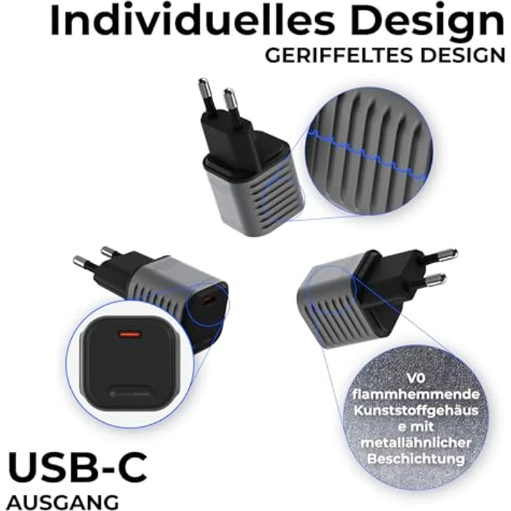 Rolling Square Supertiny 65W GaN Ladegerät, Ultra-kompaktes USB-C-Netzteil mit Schnellladung und integrierten EU-Stecker – Bild 5