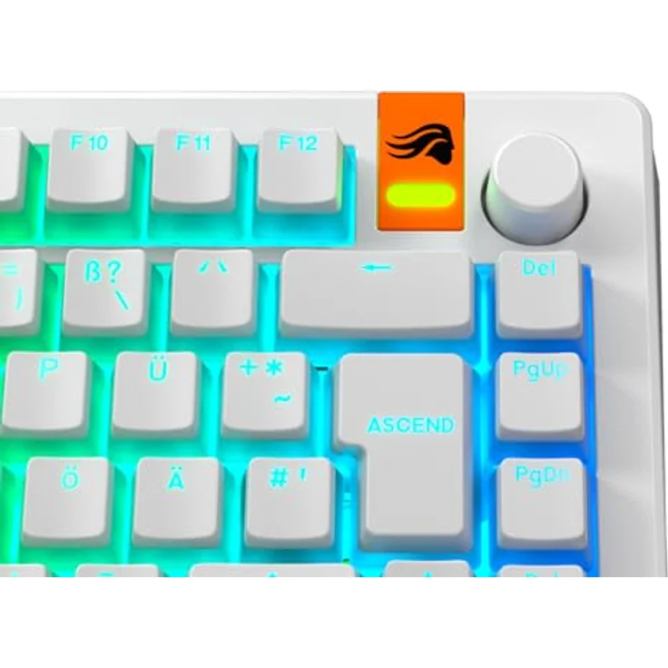 Glorious Aura V3 Keycaps, ISO Layout (DE), PBT, Doubleshot - Weiß – Bild 6