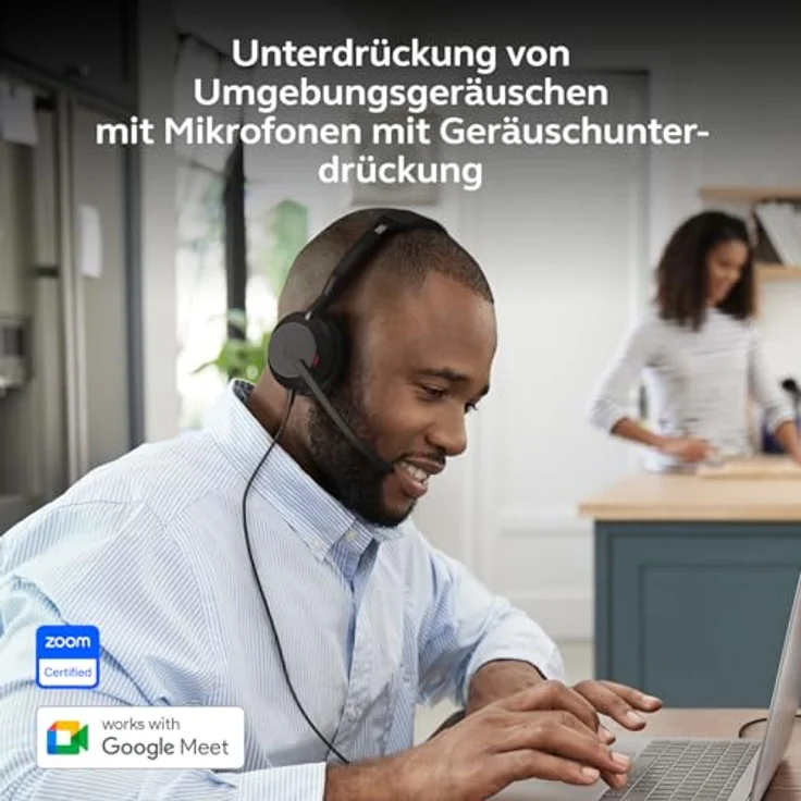 Jabra Evolve2 50, USB-A/USB-C schnurgebundenes Mono Headset mit aktiver Geräuschunterdrückung, zertifiziert für Microsoft Teams – Bild 5