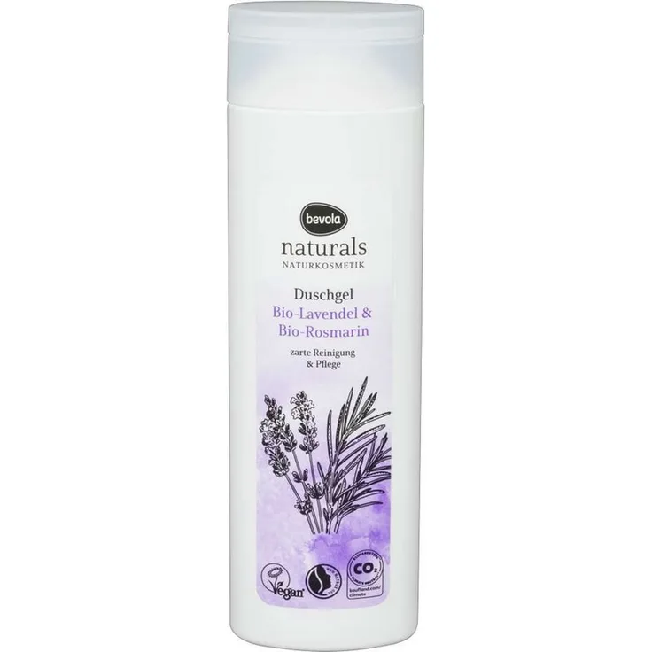 Bevola Naturals Duschgel Bio-Lavendel & Bio-Rosmarin – Vegan – Natürliche Pflege – 250 ml