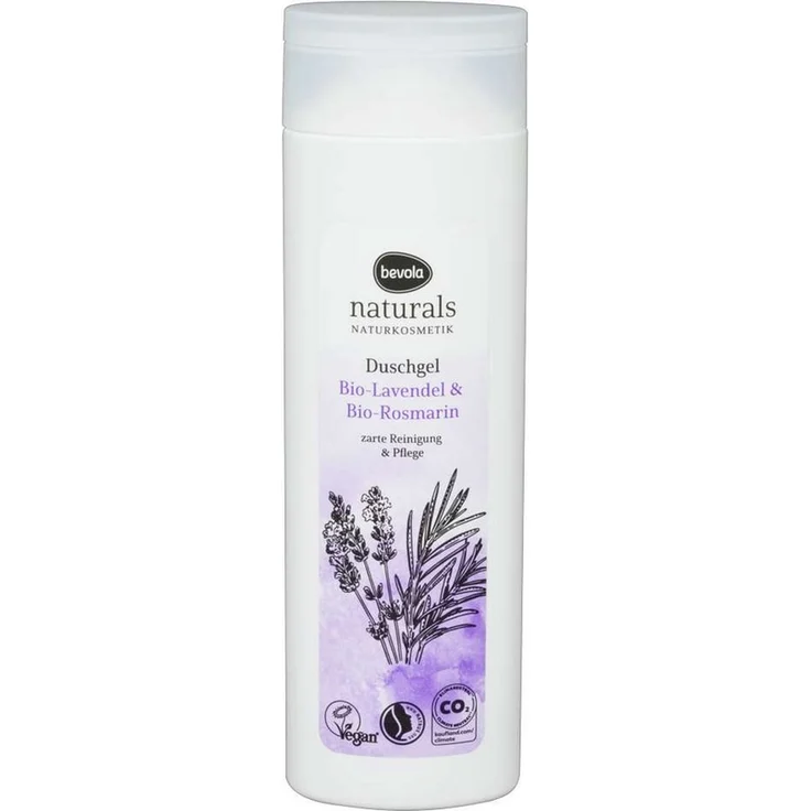 Bevola Naturals Duschgel Bio-Lavendel & Bio-Rosmarin – Vegan – Natürliche Pflege – 250 ml