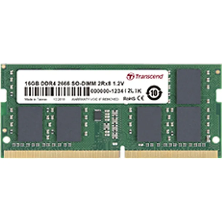 Transcend TS512MSH64V6D, 4 GB DDR4 Speichermodul 1 x 16 GB, 2666 MHz für Laptop