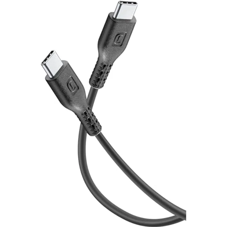 Cellularline 5A Power Data Cable USB-C auf USB-C, 2 m, schwarz, für schnelles Laden und Datensynchronisieren – Bild 1