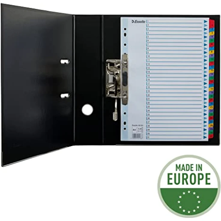 ESSELTE Aktenordner, Register 1-31, DIN A4, 31-tlg. Karton, weiß - Preisvergleich – Bild 4