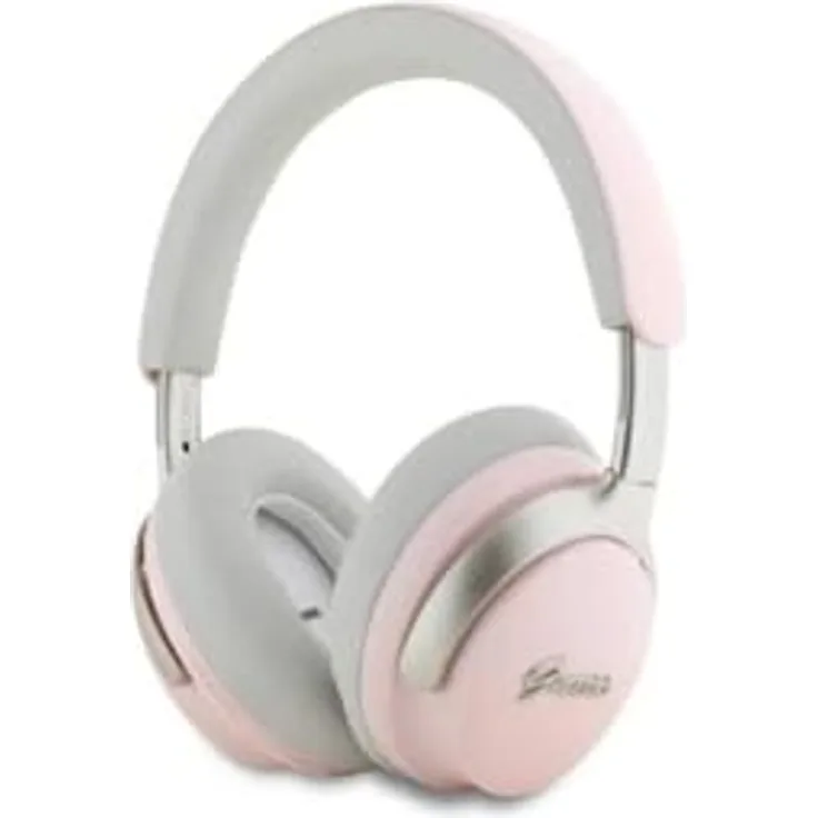 CG Mobile Guess Ohrhörer Bluetooth ANC/ENC DB Metal Script Logo pink, Over-Ear Kopfhörer mit IPX4 Schutzart