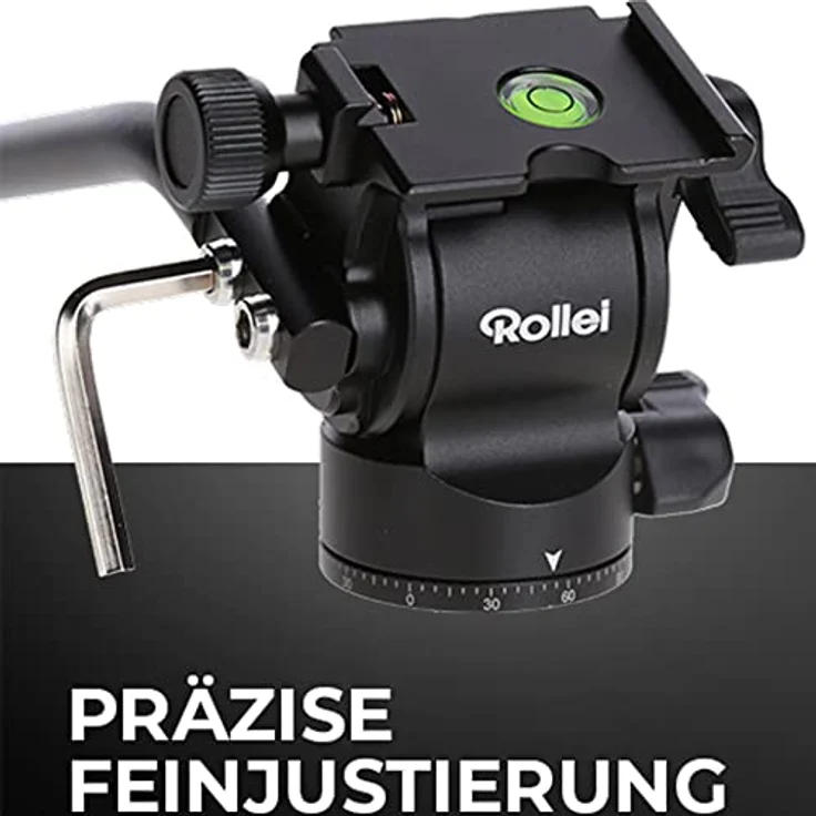 Rollei V5I Video Stativkopf für leichte und weiche Bewegungen, Ideal für den Einsatz auf Einbein-Stativen beim filem bewegter Objekte. – Bild 2