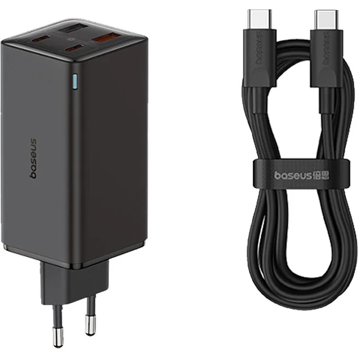 Baseus GaN6 Pro Fast Wall Charger (100 W), USB Ladegerät mit 4 Anschlüssen, Schwarz