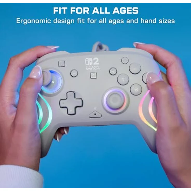 Turtle Beach Afterglow Wave Grau Kabelgebundener RGB-Gaming-Controller für Nintendo Switch 2, mit anpassbaren RGB-Zonen, 3,5-mm-Headset-Anschluss und programmierbaren Tasten – Bild 8