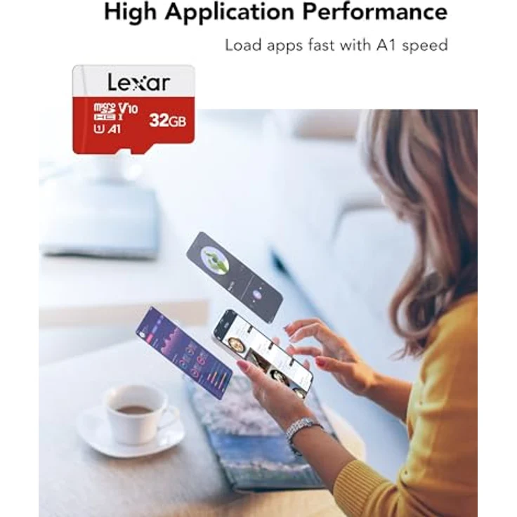 Lexar Micro SD Karte 32GB, UHS-I Speicherkarte mit Adapter, bis zu 100 MB/s, A1, V10, C10, 4K UHD für Kamera und Smartphone – Bild 3