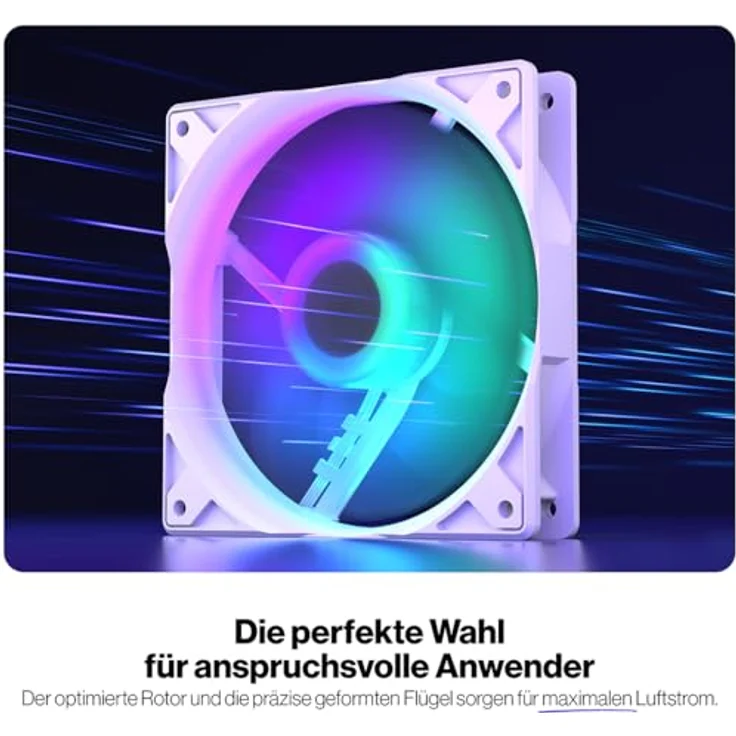 ENDORFY Stratus 120 White PWM ARGB, 120 mm Gehäuselüfter mit automatischem Lüfterstopp, PWM-Steuerung und hoher Leistungsfähigkeit bei Strömungsbeschränkungen, Weiß – Bild 2