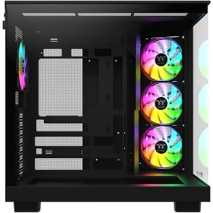Thermaltake View 380 XL WS ARGB, Mid Tower Chassis für Mini ITX, Micro ATX und ATX Mainboards, Schwarz, mit vorinstallierten ARGB Lite Lüftern – Bild 3