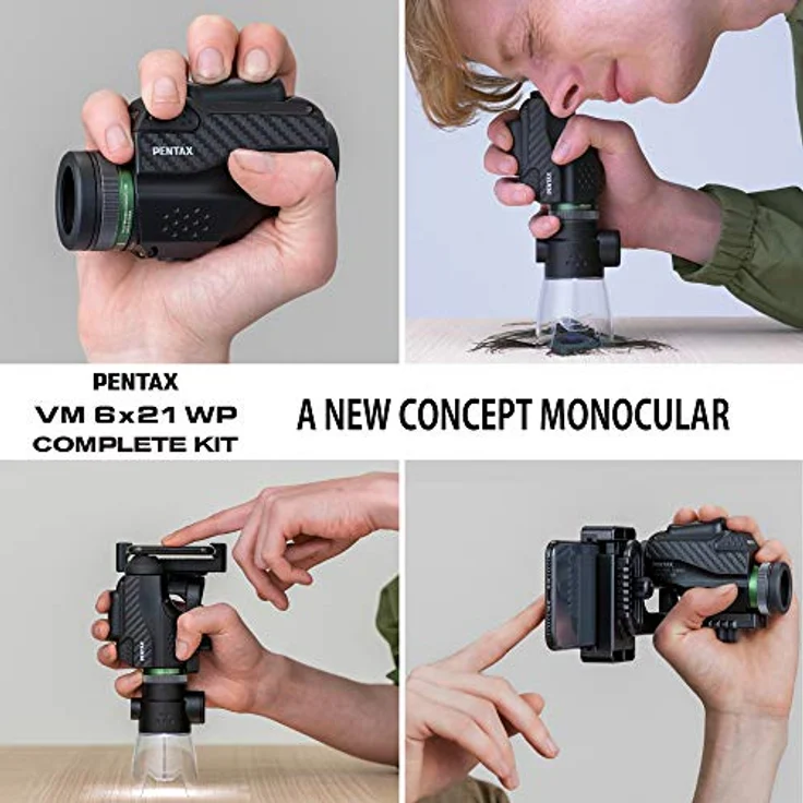 Pentax VM 6x21 WP, Fernglas mit 6-facher Vergrößerung, innovativem Komplettkit und Smartphone-Adapter für erweiterte Anwendungen – Bild 3
