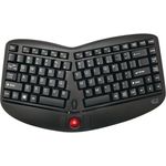Adesso TRU-Form Media 3150 Kabellose Ergo Mini Trackball Tastatur Abnehmbar 1000 Tra, RF Wireless Technologie, Membran Schlüsselschalter