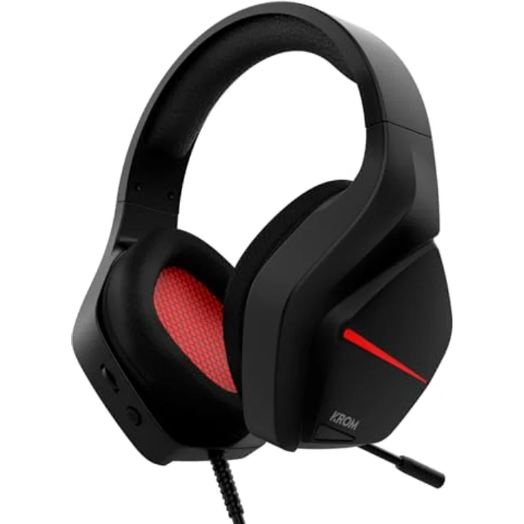 KROM KOPA Move Black - Gaming-Headset 50mm Stereoklang, integrierte Lautstärkeregelung und Mikrofon, Verstellbarer Kopfbügel, 3,5mm Klinkenanschluss – Bild 2