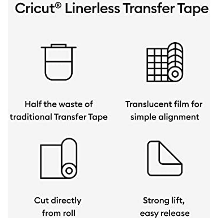 Cricut Transferfolie Linerless, 457 x 33 cm, präzise Übertragung für Cricut-Vinyl ohne Trägerpapier – Bild 4