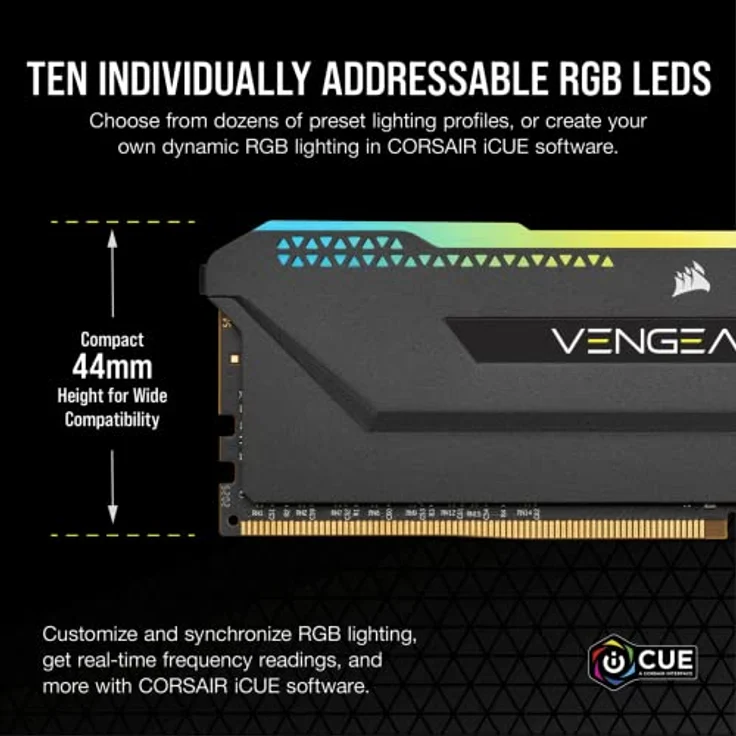 DDR4 32GB PC 3200 CL16 CORSAIR KIT (2x16GB) Vengeance RGB – Bild 6