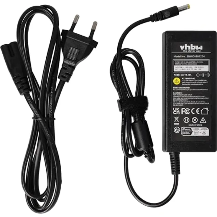 VHBW Laptop-Netzteil 18.5V, 3.5A, 65W passend für COMPAQ ersetzt P/N 159224-002, 163444-001, 101898-001