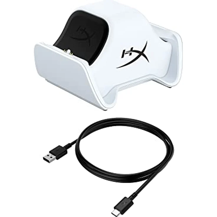 HyperX ChargePlay Duo - Ladestation für Playstation 5 DualSense Wireless Controller, beschwerter Sockel und sicheres Docking, kompaktes Design, USB-C Kabel inklusive – Bild 5