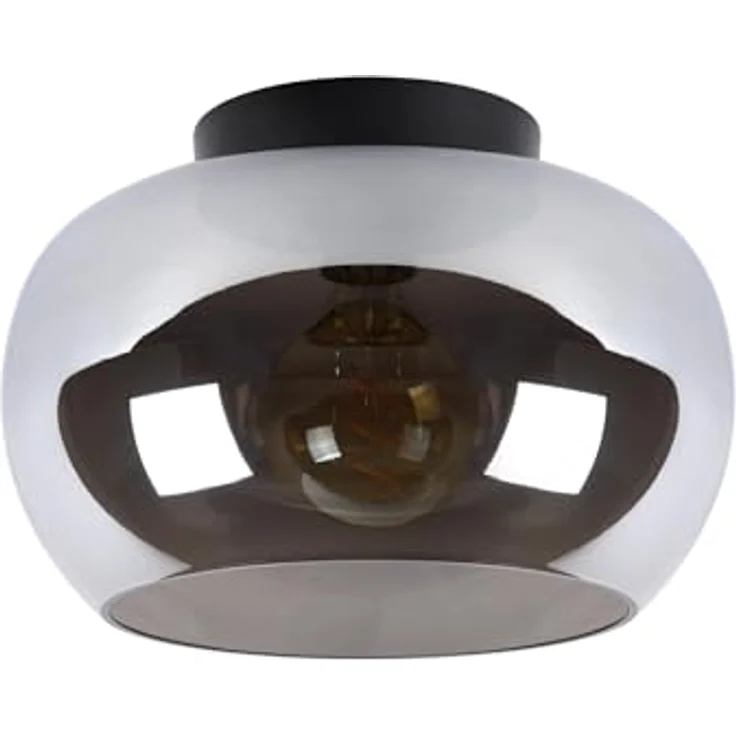 LUCIDE JUDI - Deckenleuchte - Glas - Ø 30,5 cm - Rauchfarbe Grau, LED-kompatibel, Dimmbar – Bild 2