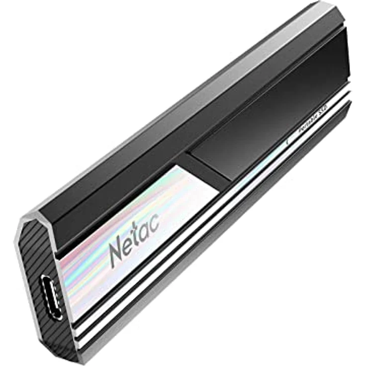Netac ZX10 1TB Portable SSD, USB 3.2 Gen.2, 1.050 MB/s Lesen, 1.000 MB/s Schreiben, Metallic Grey – Bild 1