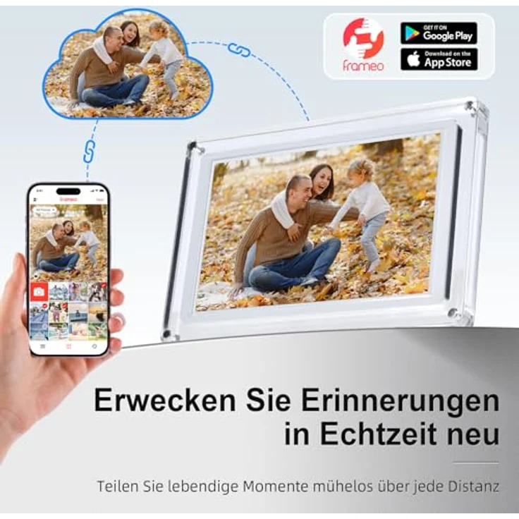 Rollei Smart Frame WiFi 109, 10,1 Zoll Digitaler Bilderrahmen mit 1280x800 IPS Touchscreen, 32GB Speicher, WLAN und flexibler Fotoübertragung – Bild 3
