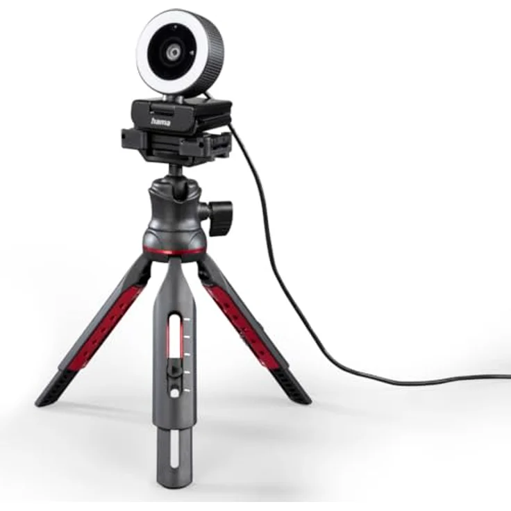 Hama C-850 Pro Webcam 2560 x 1440 Pixel Klemm-Halterung, Standfuß, Stereo-Mikrofon – Bild 2