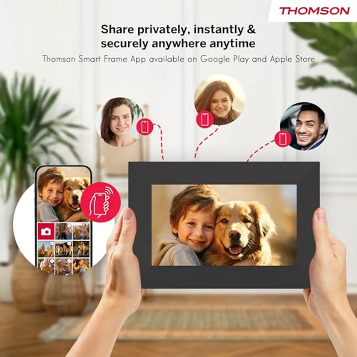 Thomson 7" Smart Photo Frame, digitaler Bilderrahmen, Schwarz, mit WLAN-Funktion und intuitivem Touchscreen – Bild 9