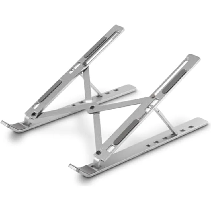 Hama Laptopständer 15.6" Aluminium, Ergonomisch, Faltbar mit Neigungswinkel, Stabil und rutschfest, Ideal für Büro