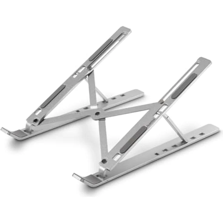 Hama Laptopständer 15.6" Aluminium, Ergonomisch, Faltbar mit Neigungswinkel, Stabil und rutschfest, Ideal für Büro – Bild 1